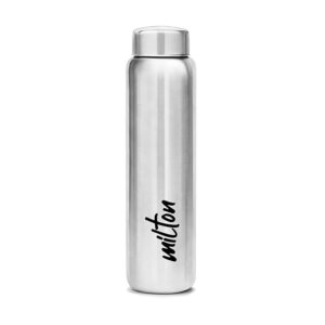 MILTON Aqua 1000 Stainless Steel Water Bottle, 920 ml, Silver | Leak Proof | Office Bottle | Gym Bottle | Home | Kitchen | Hiking | Treking, Travel (Pack of 1)